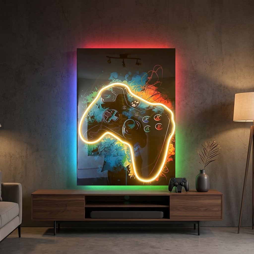 Control Xbox 360 Neon Tablo