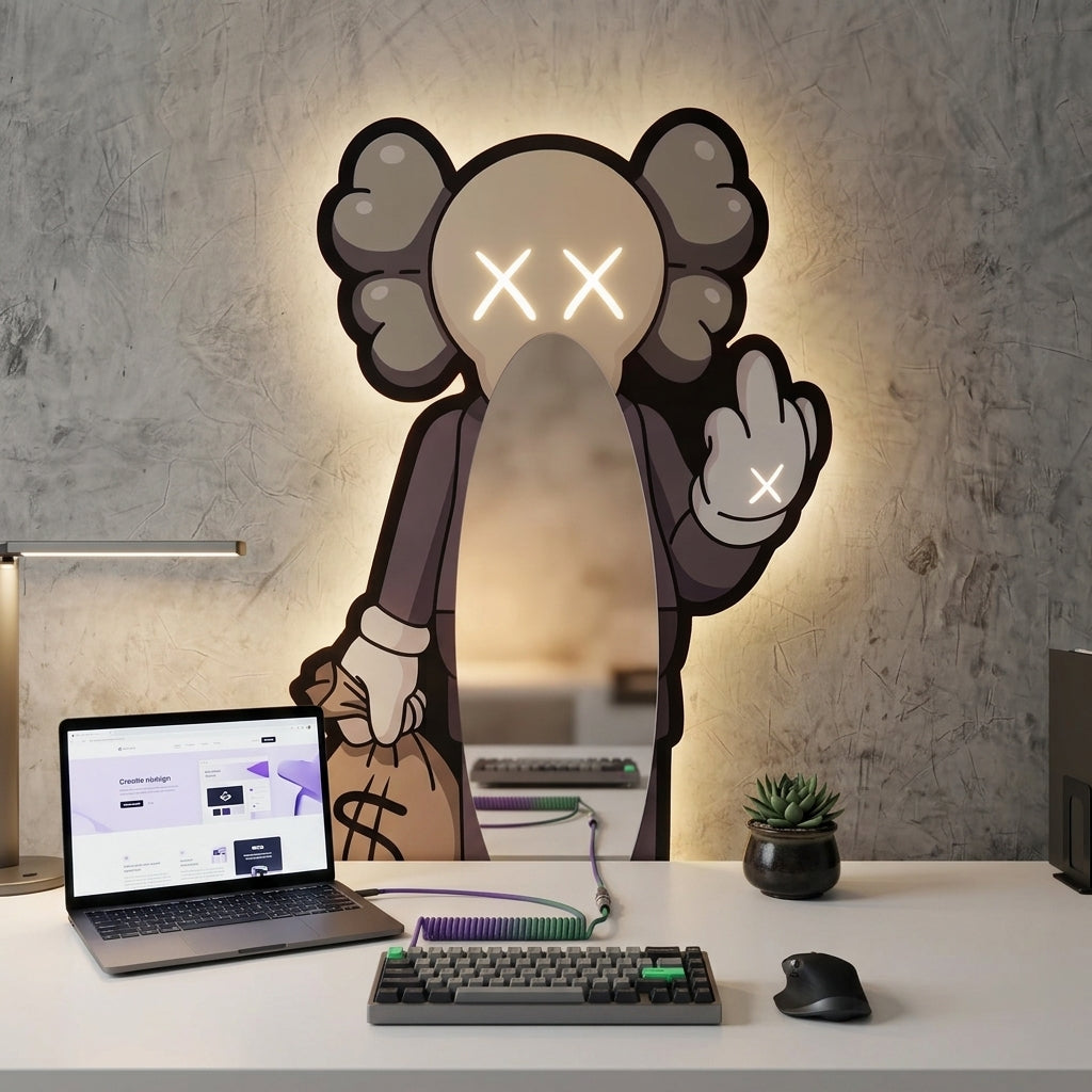 KAWS Triple White Neon Ayna