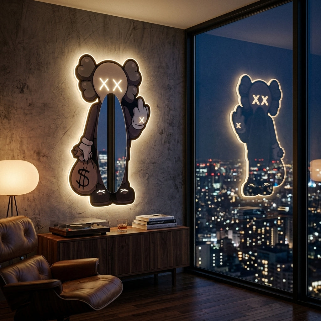 KAWS Triple White Neon Ayna