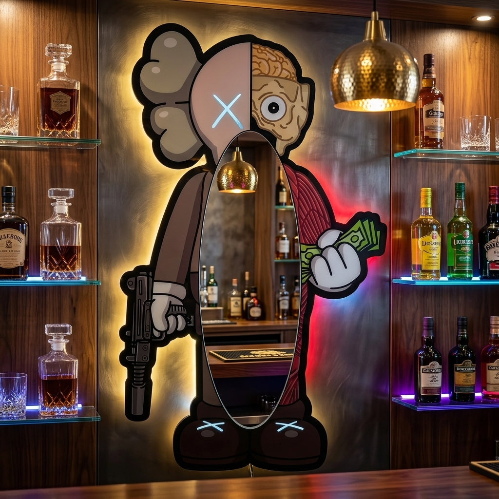 KAWS Anatomi Neon Ayna