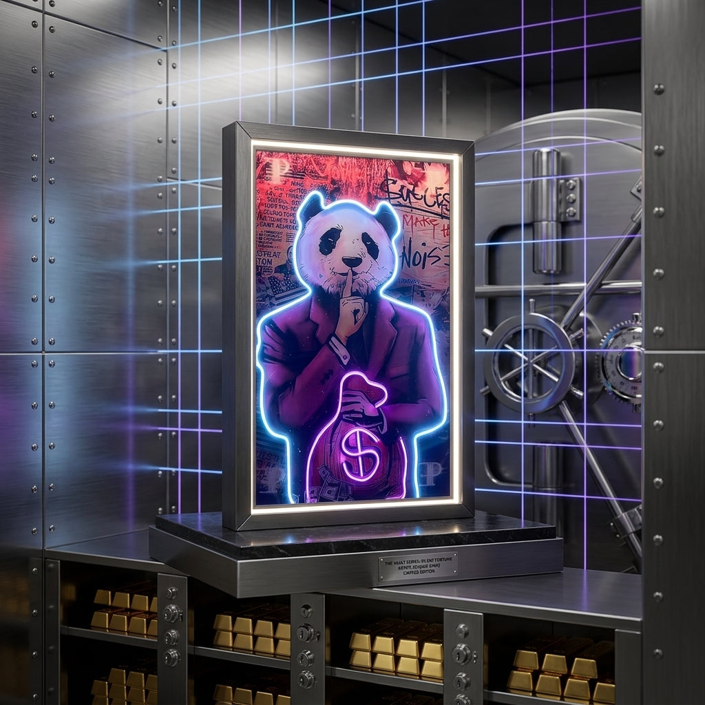 Panda Money Neon Tablo