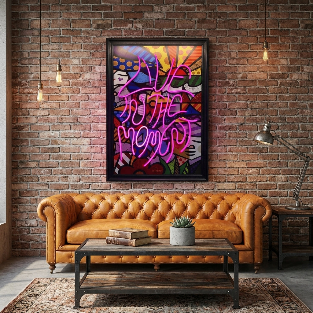 LIVE IN THE MOMENT Canvas Art Tablo