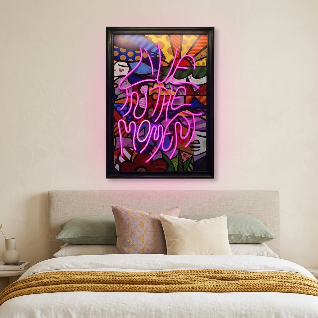 LIVE IN THE MOMENT Canvas Art Tablo