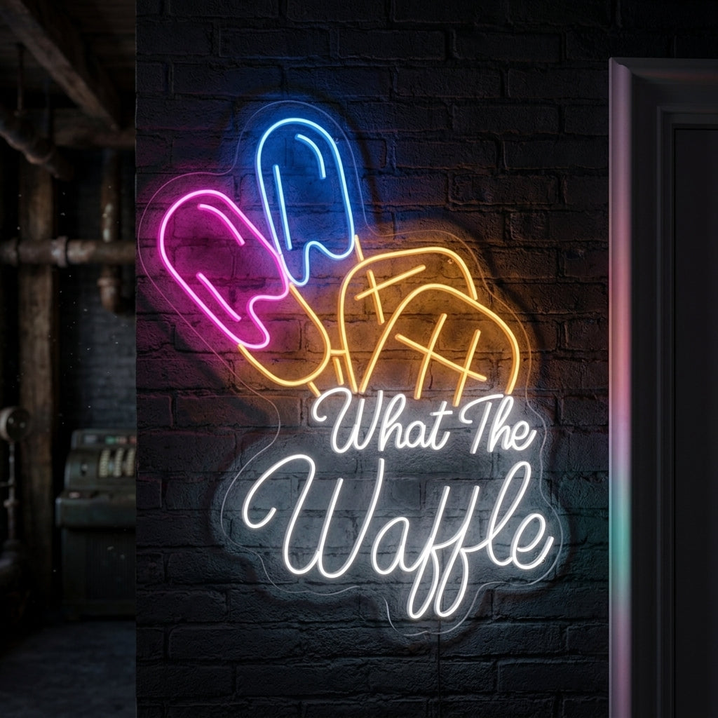 What The Waffle Neon Tabela