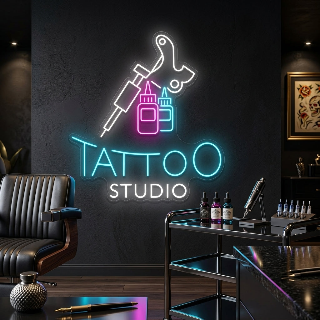 Tattoo Studio Dövme Neon Dekor