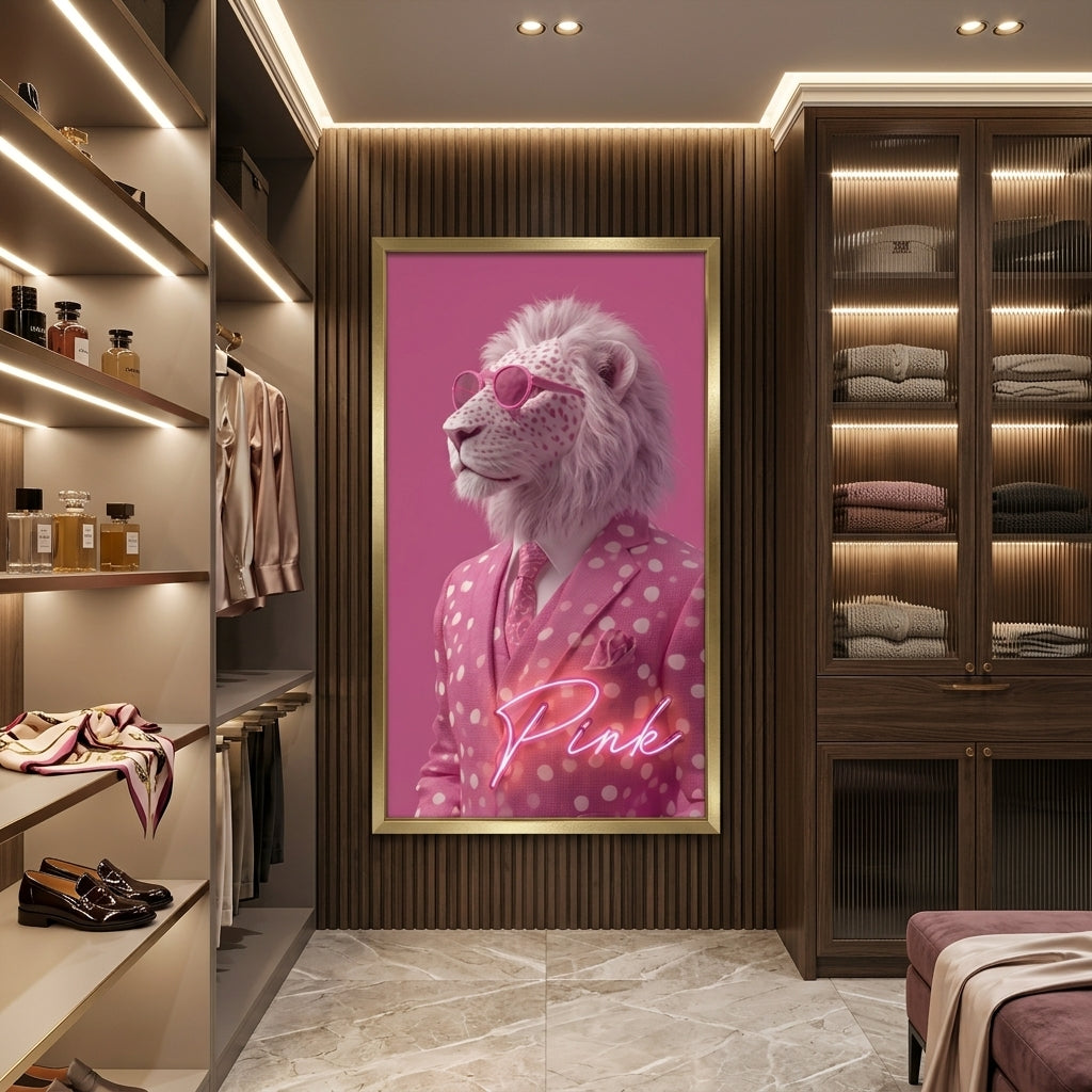 'The Pink Gentleman' Neon Pop-Art Tablo  – Yeni Sezon