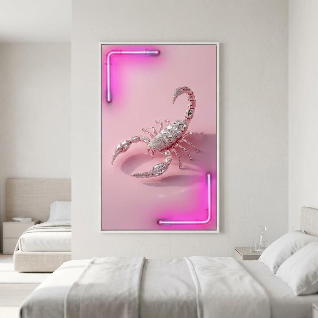 'Crystal Scorpio' Lüks Neon Işıklı Tablo – Yeni Sezon