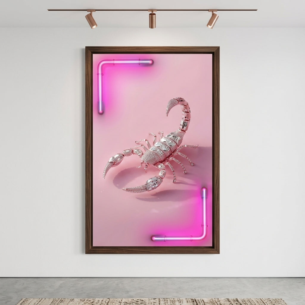 'Crystal Scorpio' Lüks Neon Işıklı Tablo – Yeni Sezon