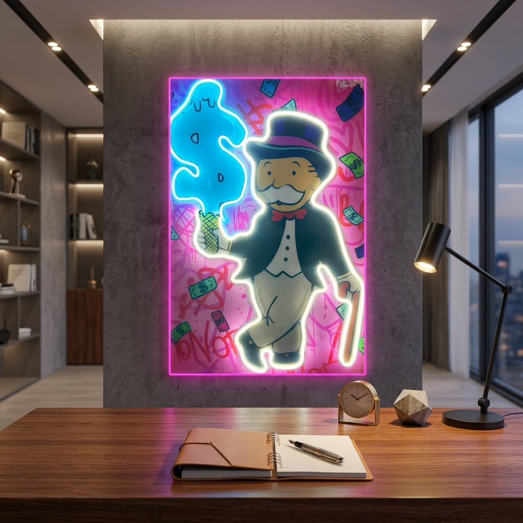 Exclusive Monopoly Neon Tablo