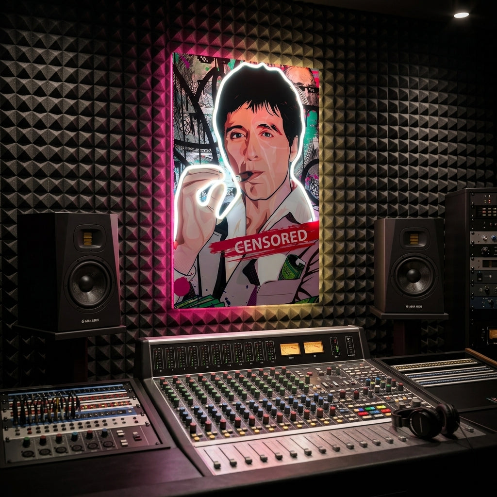 Scarface Censored Neon Tablo