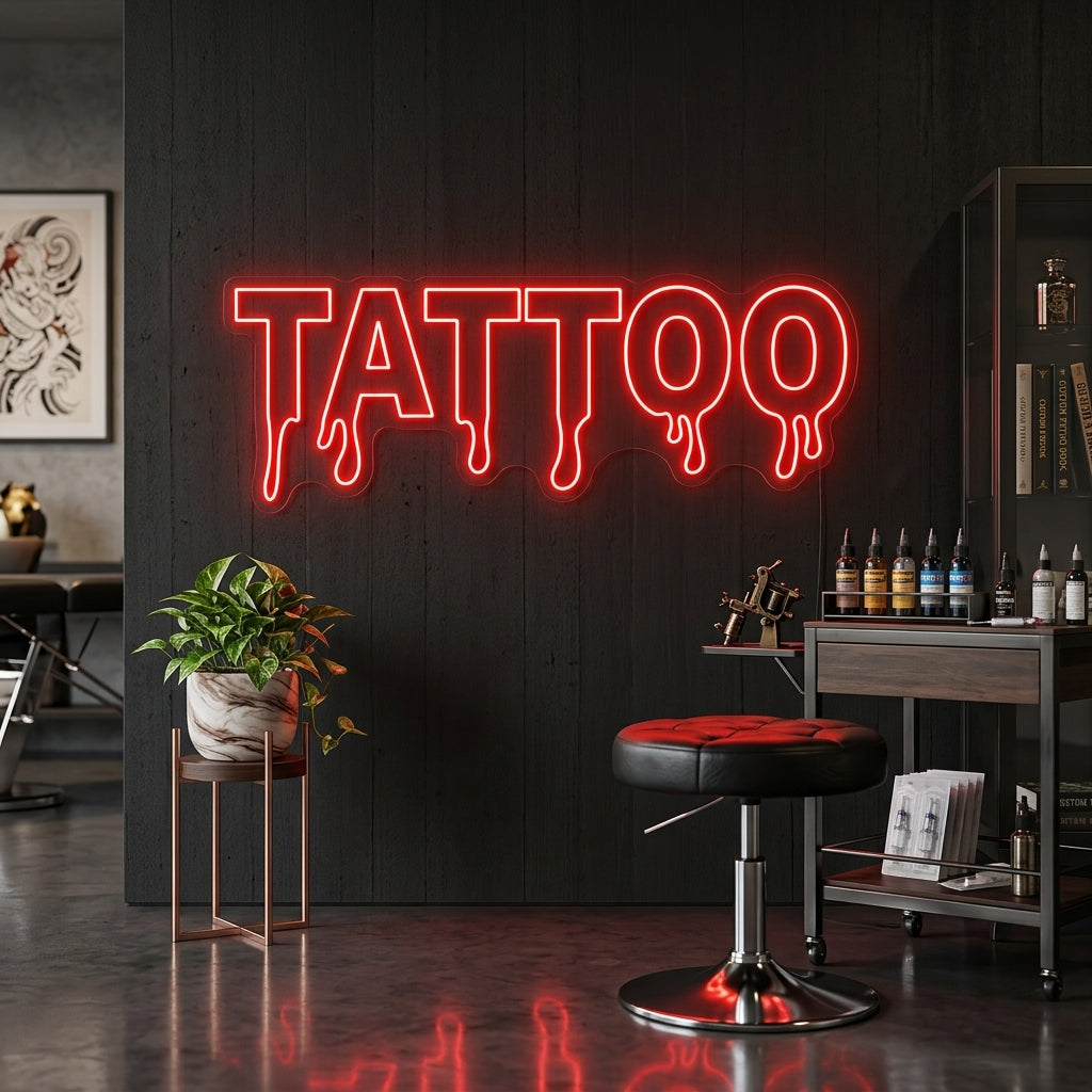 Tattoo Drip Neon Dekor