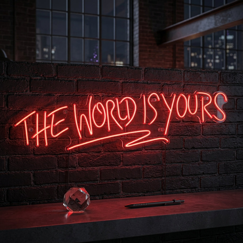 The World Is Yours Neon Dekor