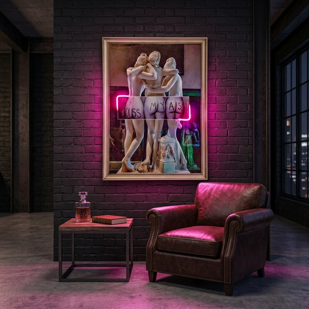 Kiss My Ass Art Tablo