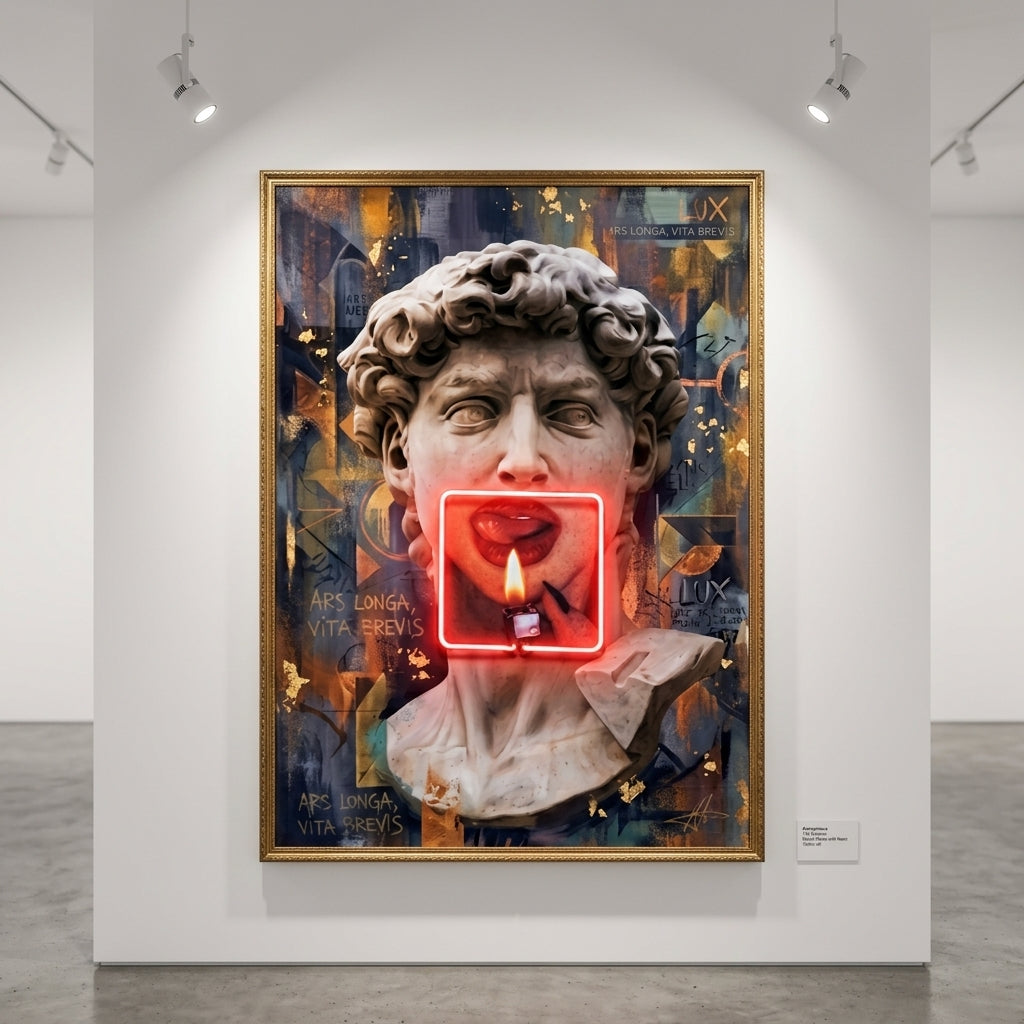Neo-Klasik Pop Art Çerçeveli Tablo: "Ars Longa"