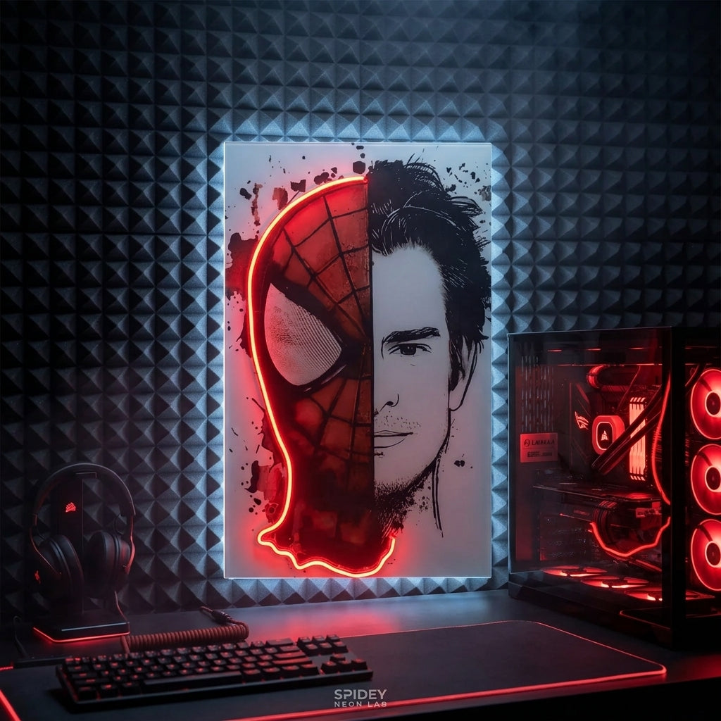 Spiderman Tom Holland Neon Tablo