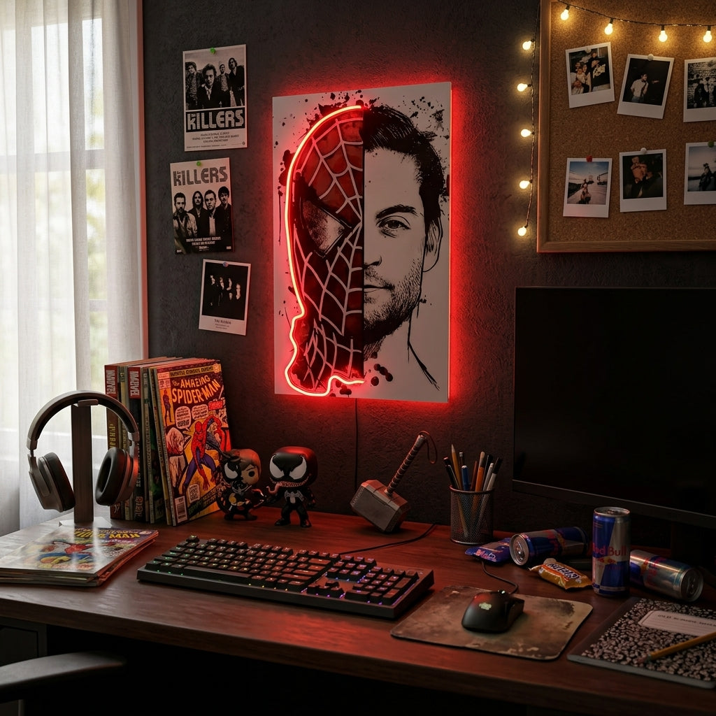 Spiderman Tobey Maguire Neon Tablo