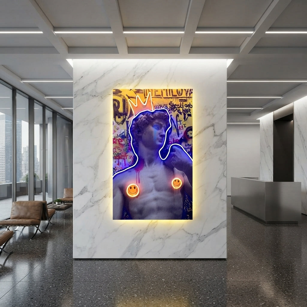 David Happy Art Neon Tablo
