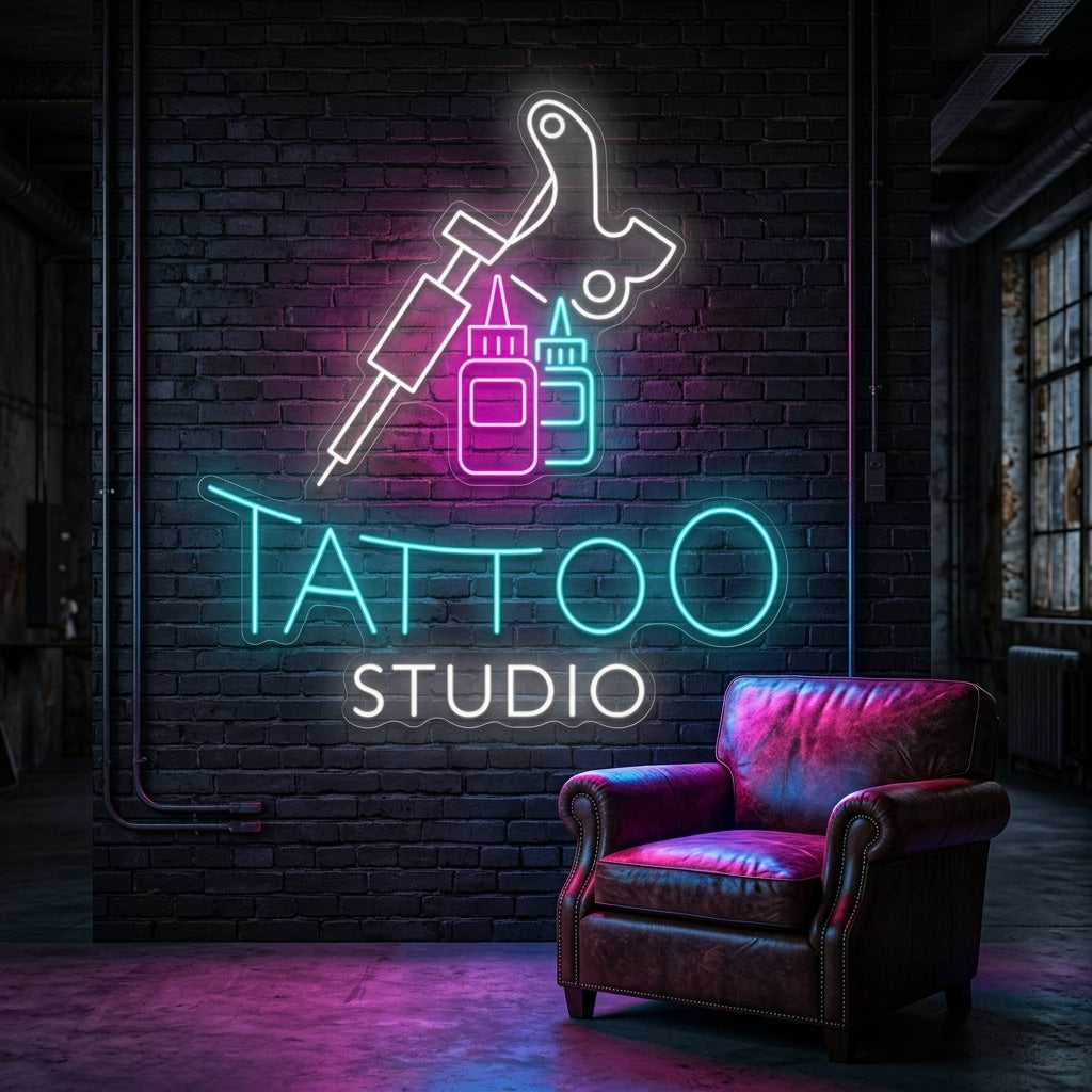 Tattoo Studio Dövme Neon Dekor