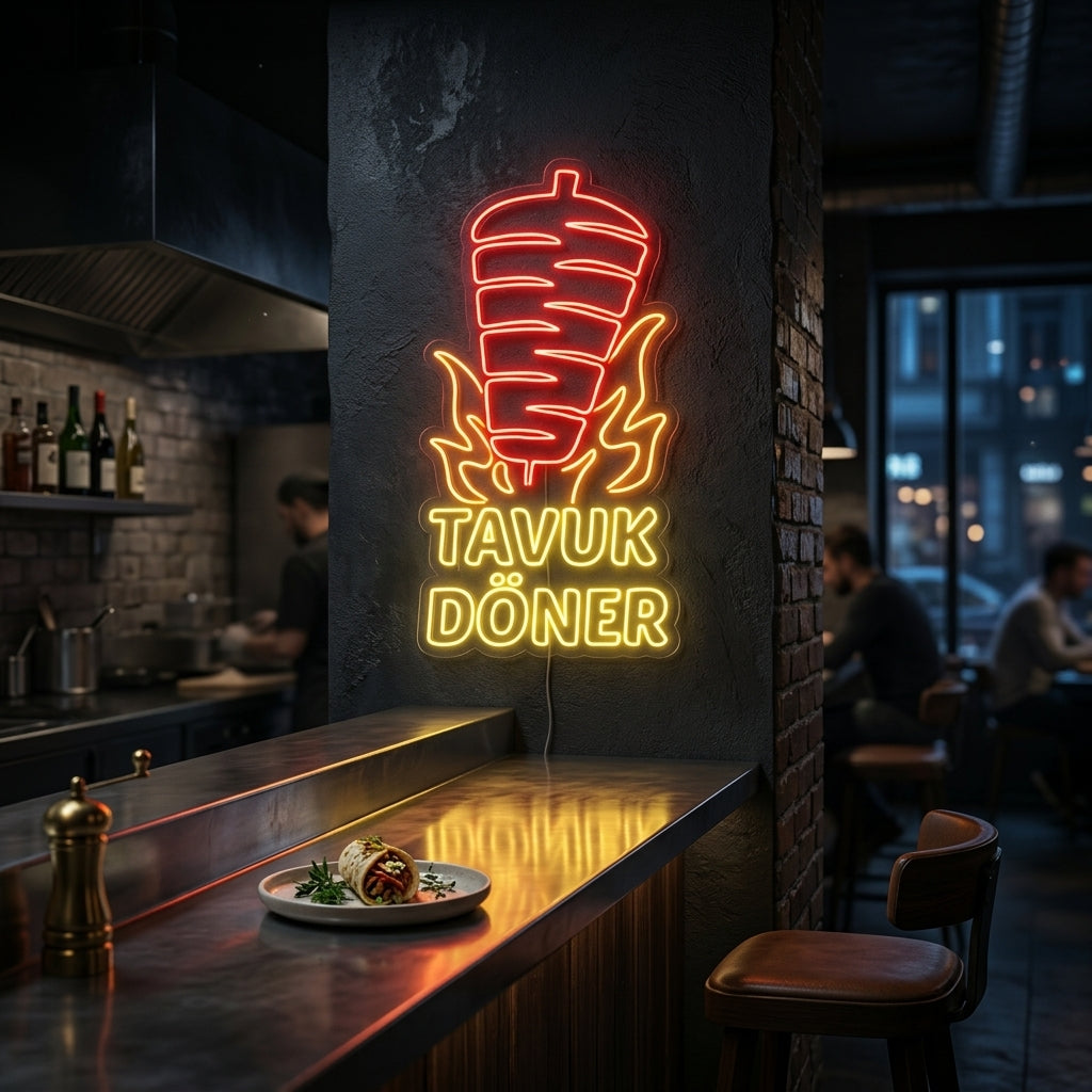 Tavuk Döner Neon Tabela