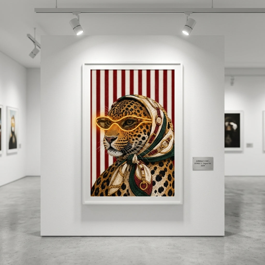 'Wild Elegance' Neon Işıklı Kanvas Tablo – Yeni Sezon
