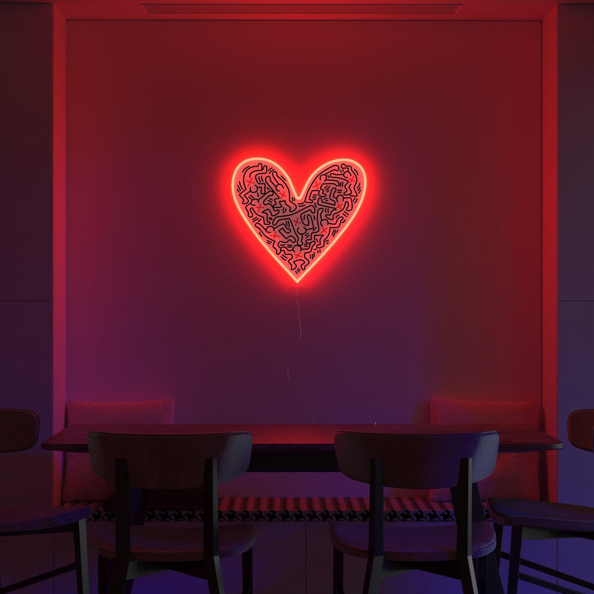Dance Love, YP x Keith Haring, Neon Tabela - Neonbir