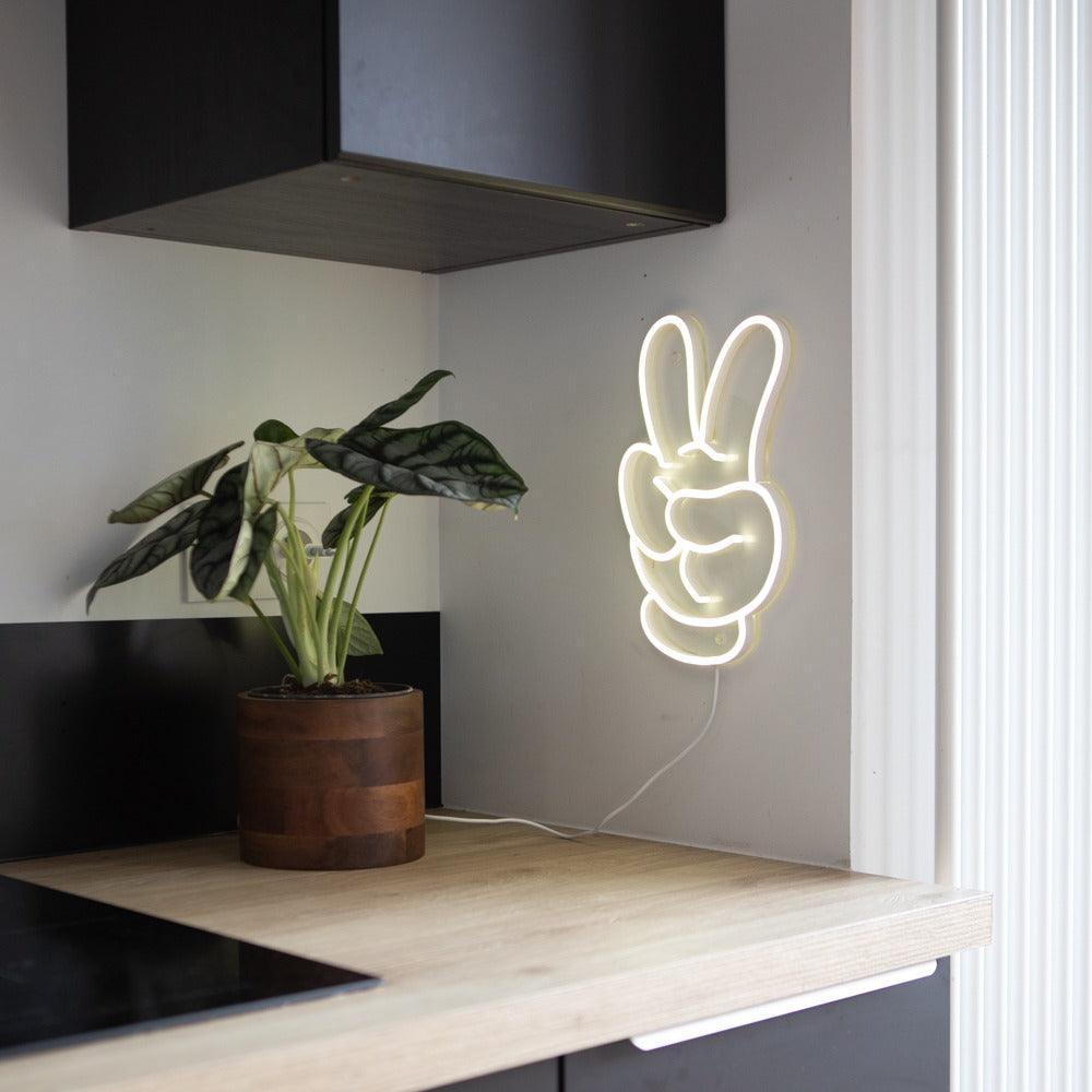 Glove Peace (Large version) by Yellowpop, Neon Tabela - Neonbir