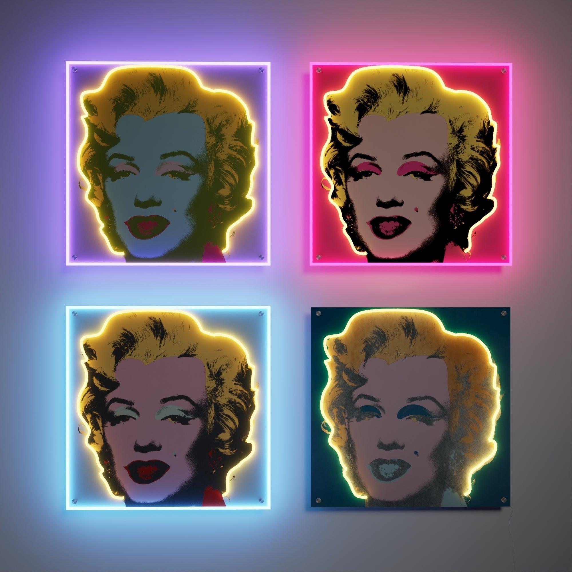 Marilyn Deluxe by Andy Warhol - Neon Tabela - Neonbir