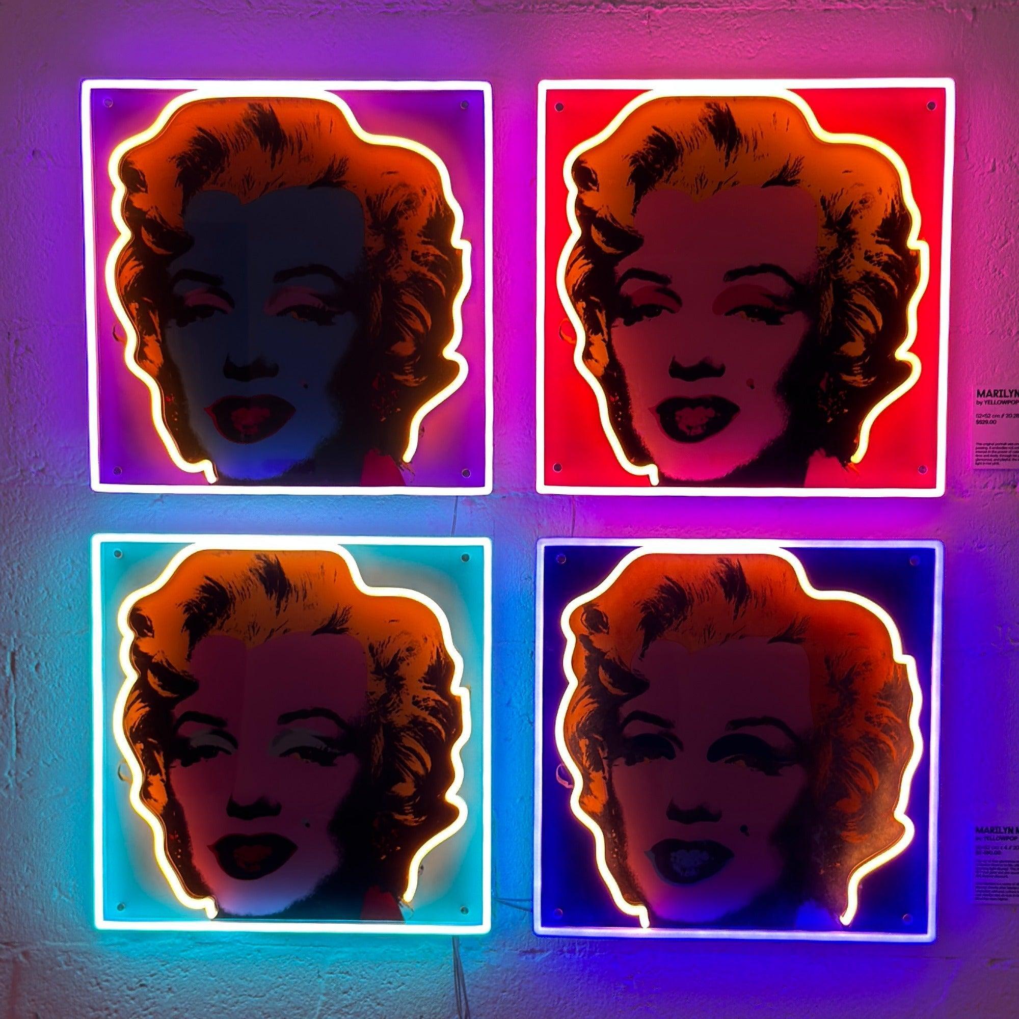 Marilyn Deluxe by Andy Warhol - Neon Tabela - Neonbir