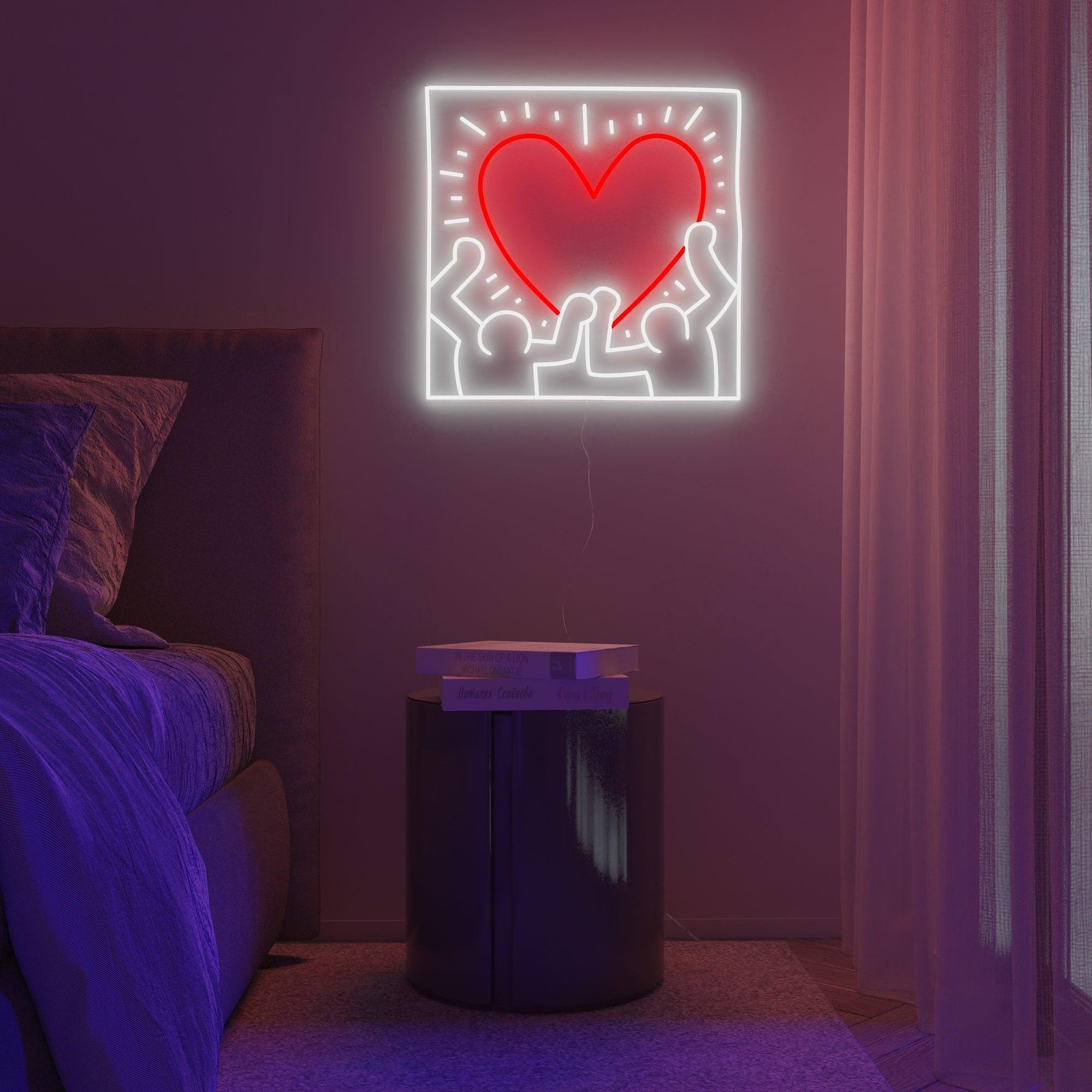 Radiant Heart, YP x Keith Haring, Neon Tabela - Neonbir